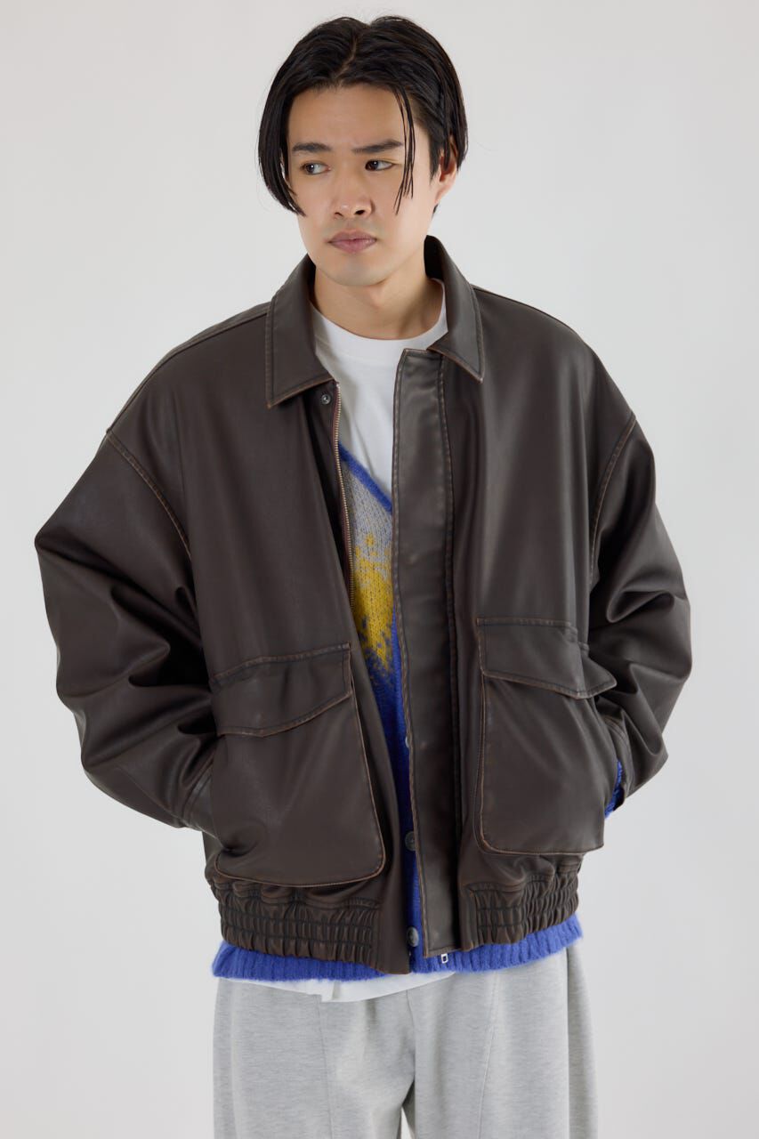 RODEO CROWNS「ヴィンテージフェイクレザーブルゾン」|その他|