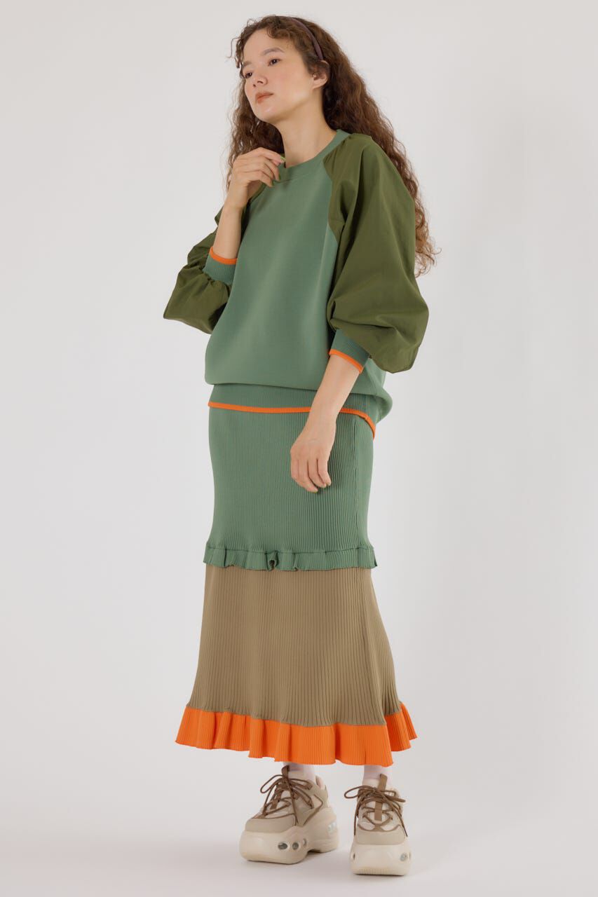 RODEO CROWNS「A-LIGHT フリル切替ニットスカート」|スカート|