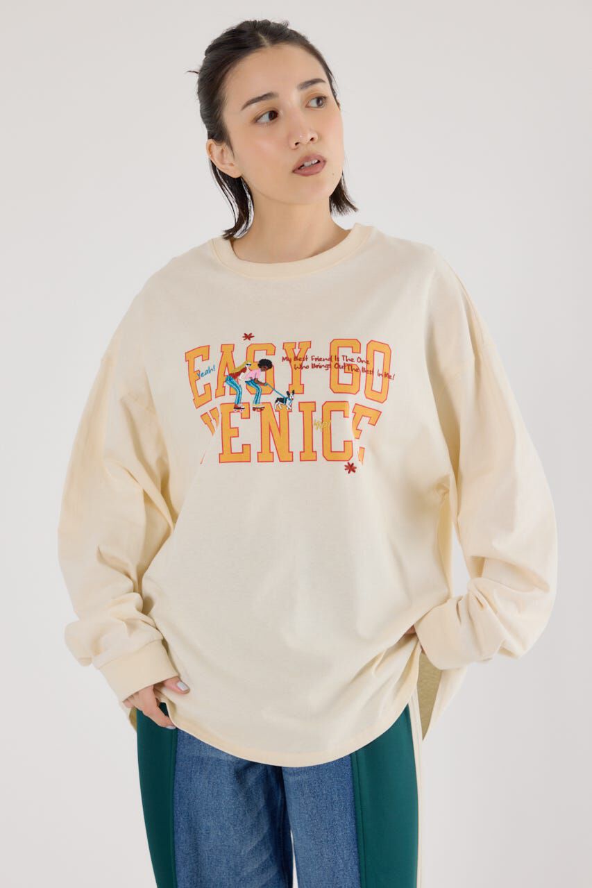 RODEO CROWNS「embroidery collegeロング Tシャツ」|Tシャツ・カットソー|