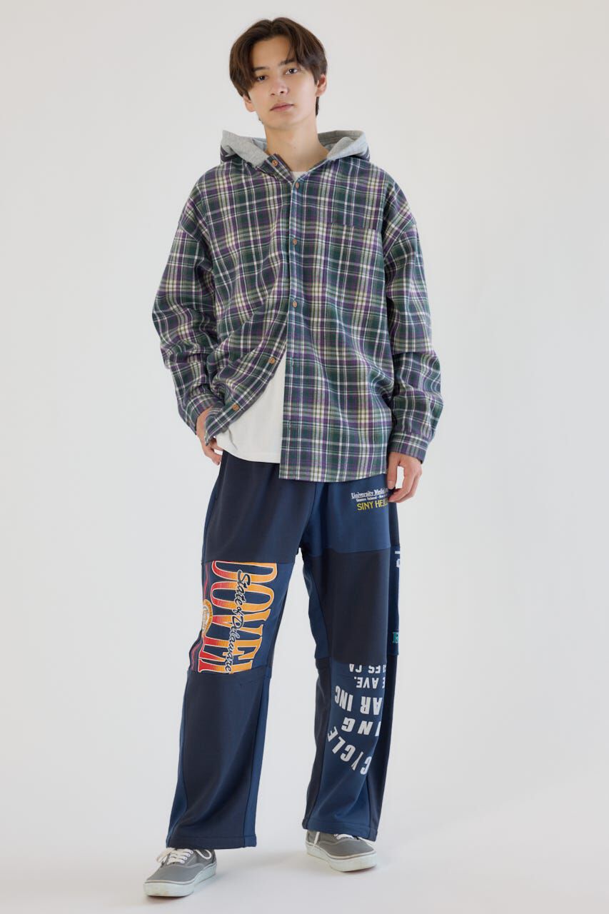 RODEO CROWNS「ボンディングフーデッドチェックシャツ」|シャツ・ブラウス|