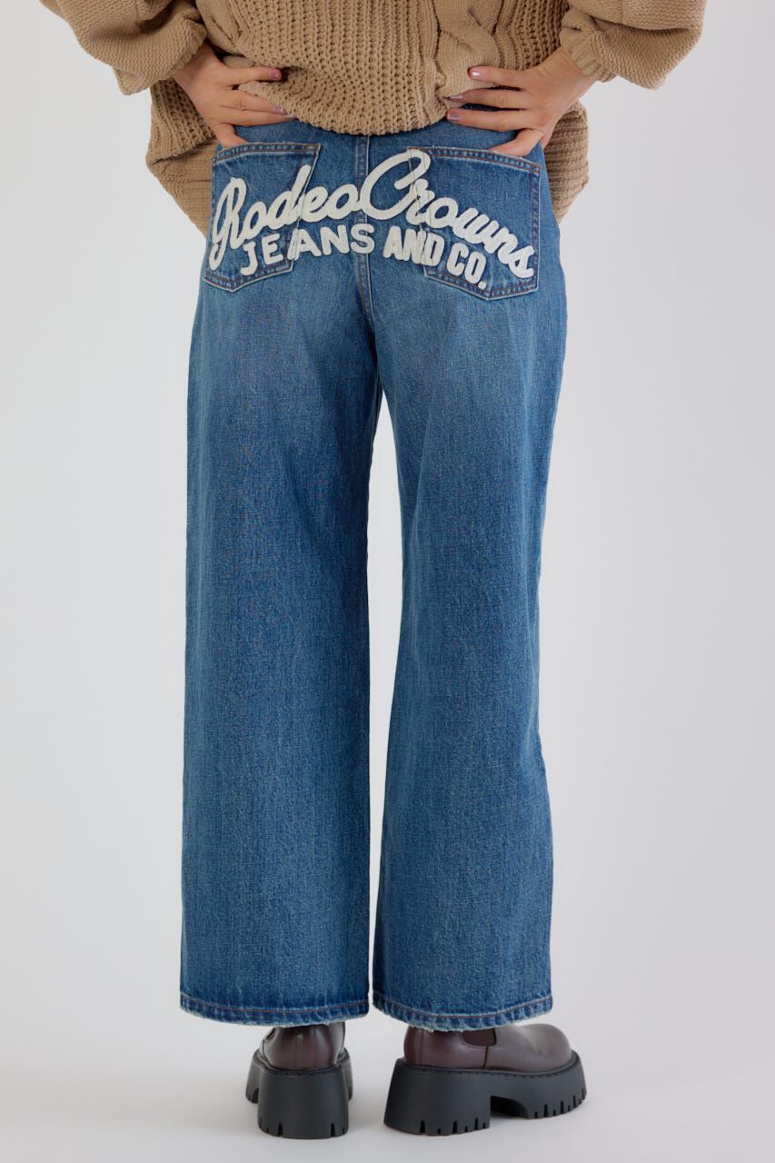 RODEO CROWNS「HIP EMB LOOSE DENIM」|デニム|