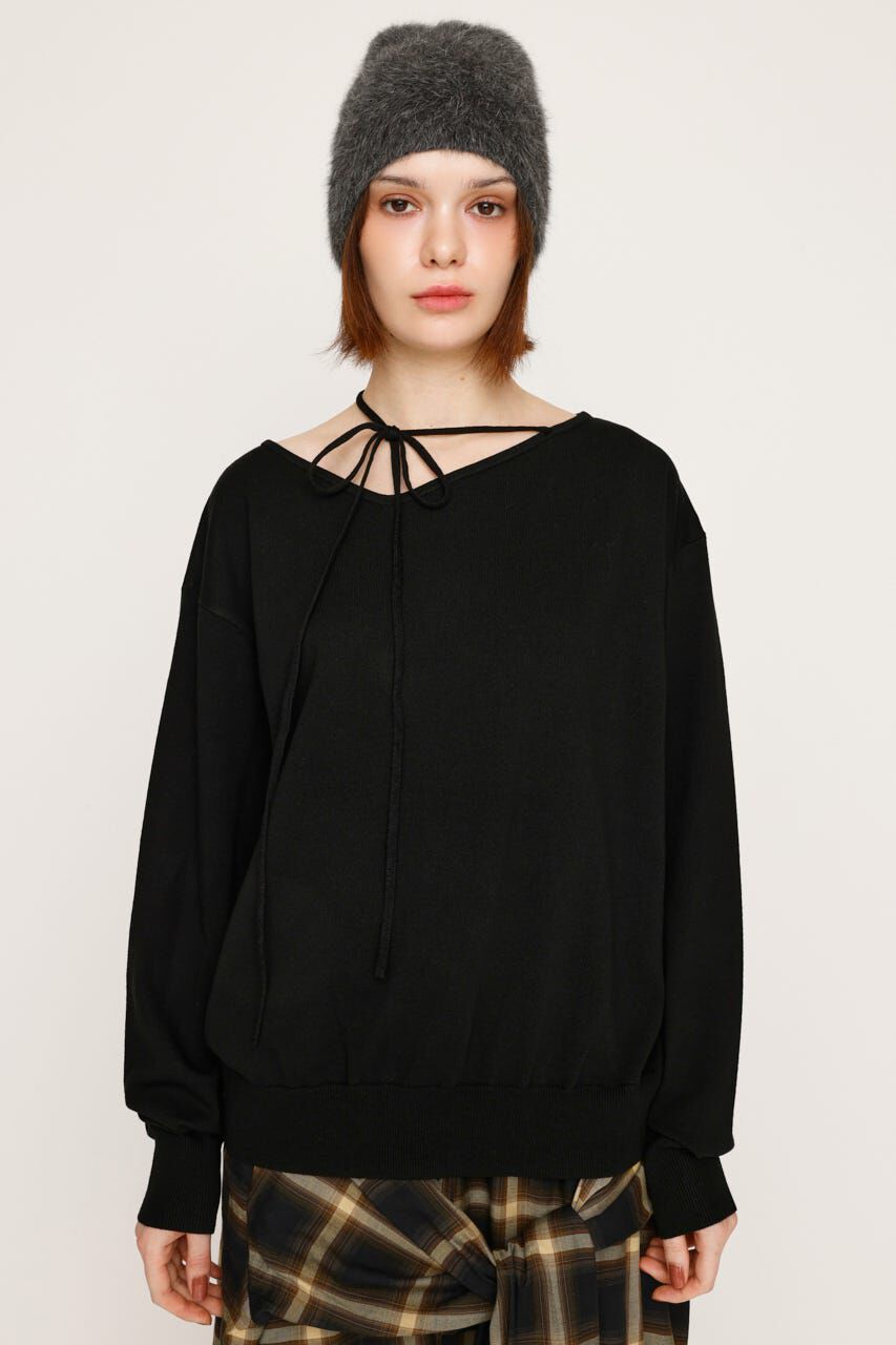 SLY「ASYMMETRY NECK LOOSE トップス」|ニット・セーター|