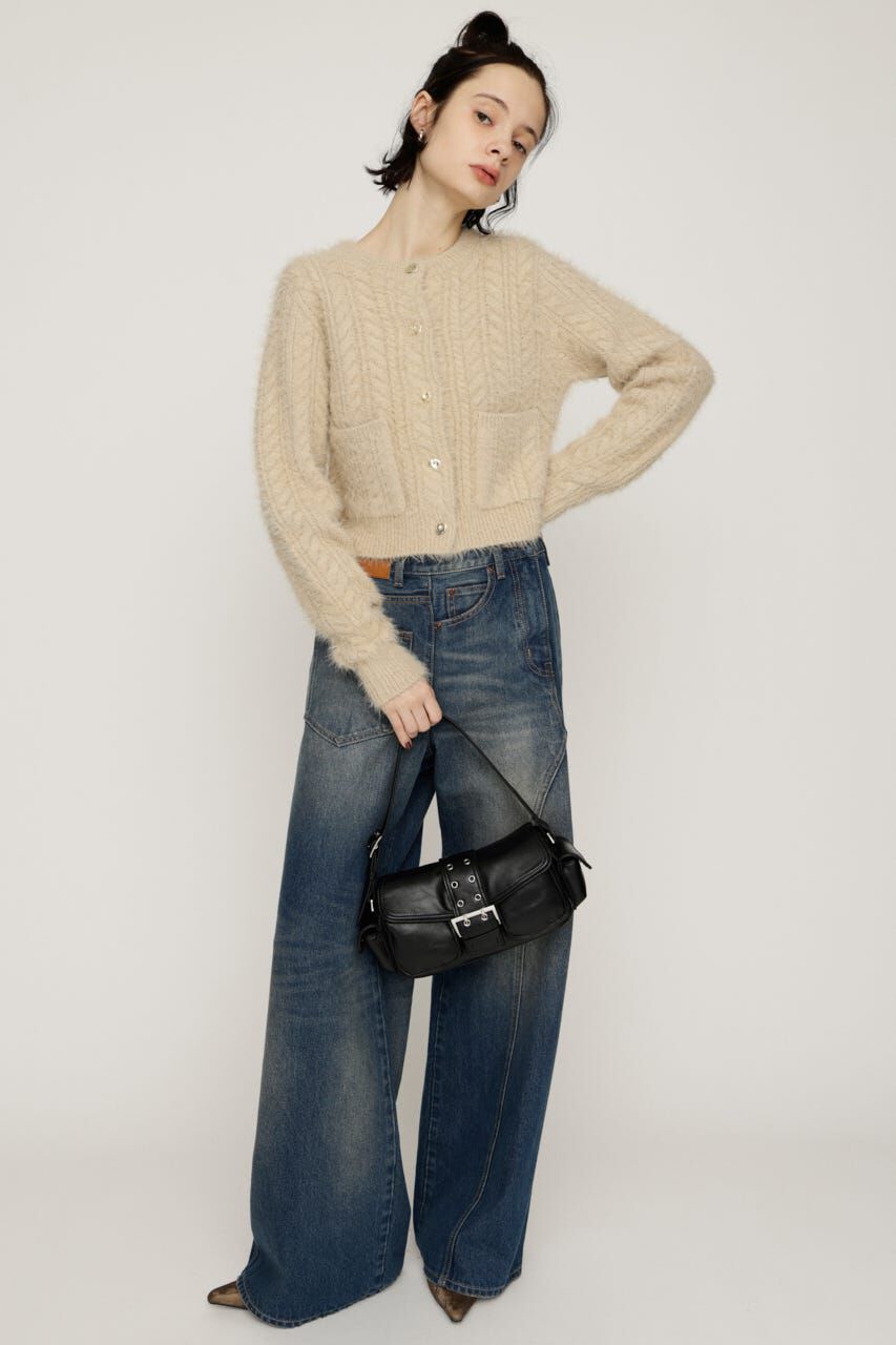 SLY「SHINY CABLE カーディガン」|カーディガン|