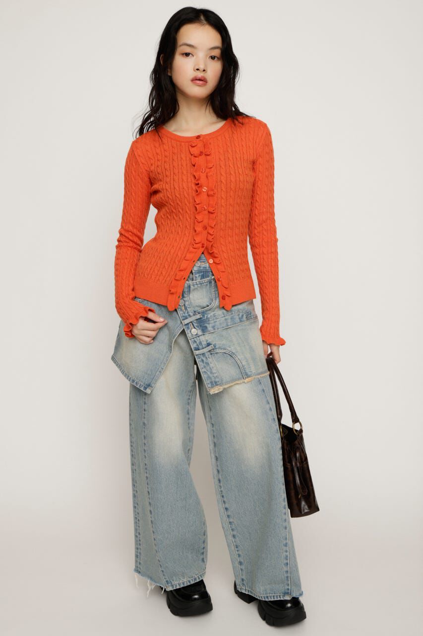 SLY「REMAKE ASYMMETRY L／W DENIM パンツ」|デニム|