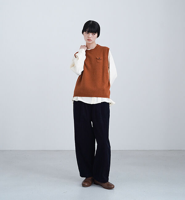 休日と詩「休日のスモールポケットベスト」|ベスト・ジレ|