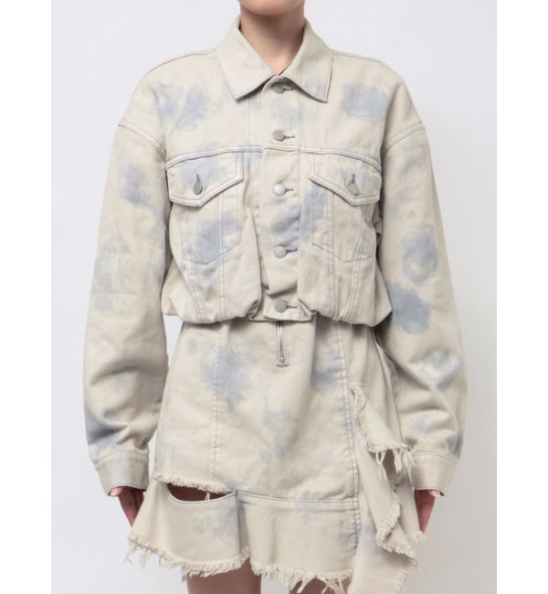 EMODA「バルーンコンパクトデニムブルゾン」|ブルゾン・スタジャン|アイボリー