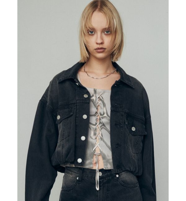 EMODA「バルーンコンパクトデニムブルゾン」|ブルゾン・スタジャン|