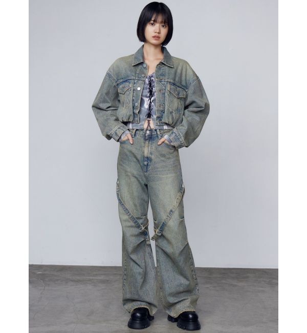 EMODA「バルーンコンパクトデニムブルゾン」|ブルゾン・スタジャン|