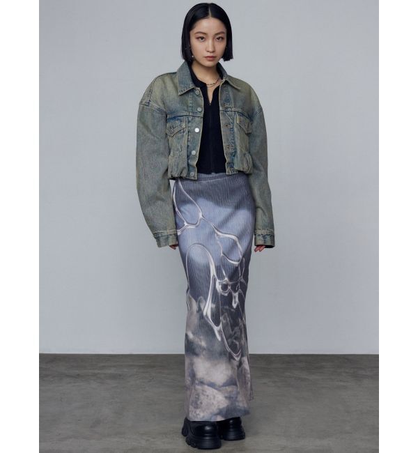 EMODA「バルーンコンパクトデニムブルゾン」|ブルゾン・スタジャン|