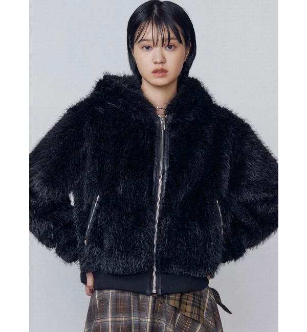 EMODA「フードフェイクファーブルゾン」|ブルゾン・スタジャン|