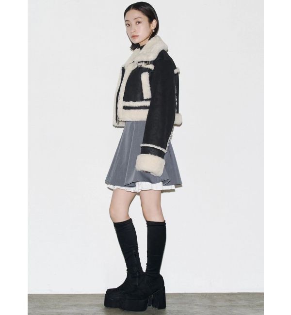 EMODA「ショートフェイクムートンブルゾン」|ブルゾン・スタジャン|