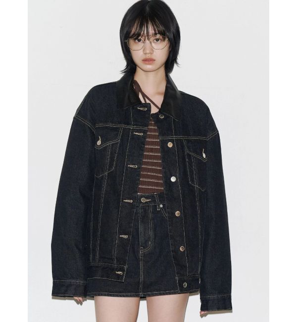 EMODA「ワイドオーバーデニムブルゾン」|ブルゾン・スタジャン|