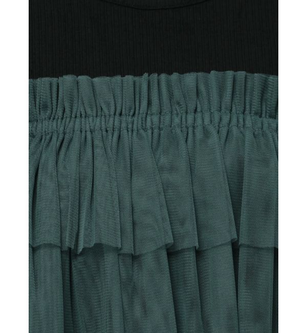 MURUA「チュールフリルレイヤードタンクトップ」|タンクトップ|