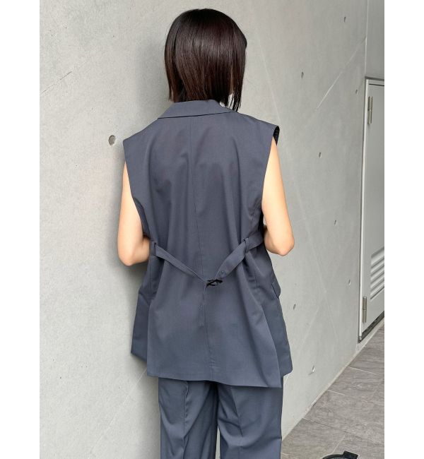 MURUA「バックベルトテーラードジレ【セットアップ着用可】」|ベスト・ジレ|