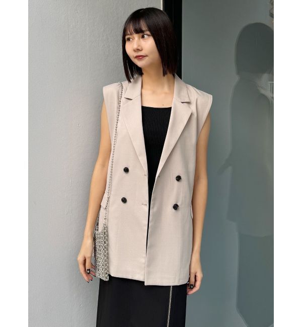 MURUA「バックベルトテーラードジレ【セットアップ着用可】」|ベスト・ジレ|