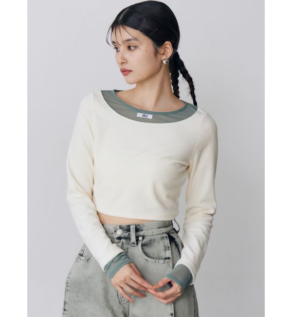 MURUA「シアードッキングベロアトップス」|Tシャツ・カットソー|