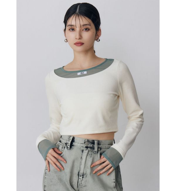 MURUA「シアードッキングベロアトップス」|Tシャツ・カットソー|