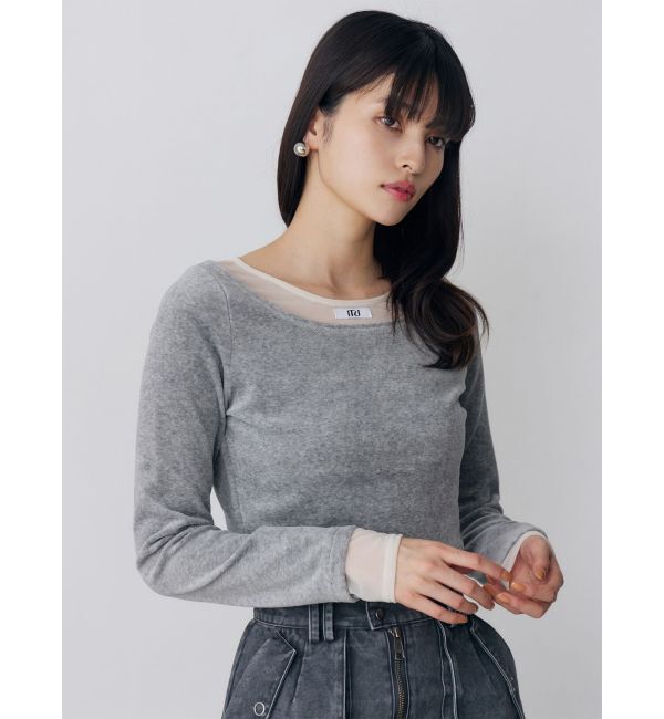 MURUA「シアードッキングベロアトップス」|Tシャツ・カットソー|