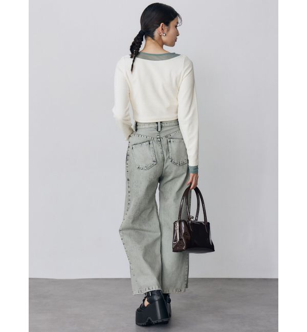 MURUA「シアードッキングベロアトップス」|Tシャツ・カットソー|