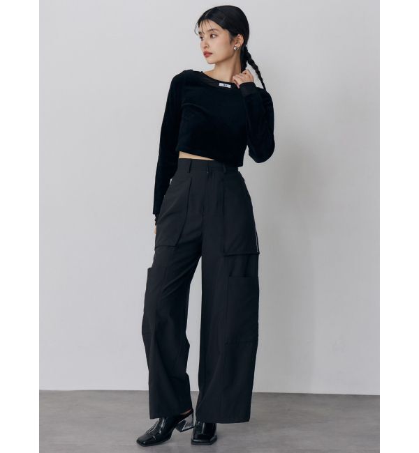 MURUA「シアードッキングベロアトップス」|Tシャツ・カットソー|