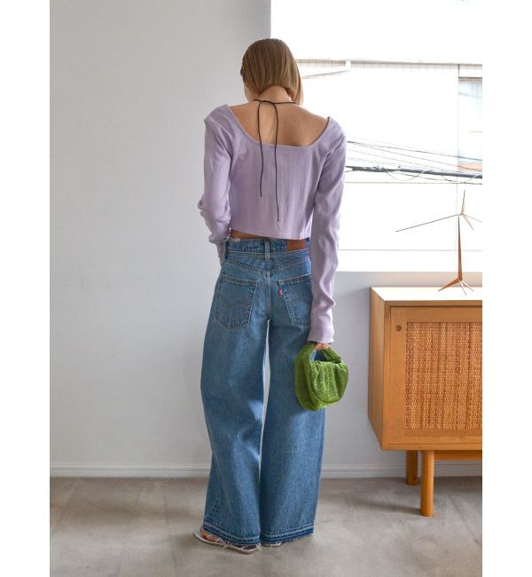 Ungrid「スクエアネックショートロングスリーブTee」|Tシャツ・カットソー|