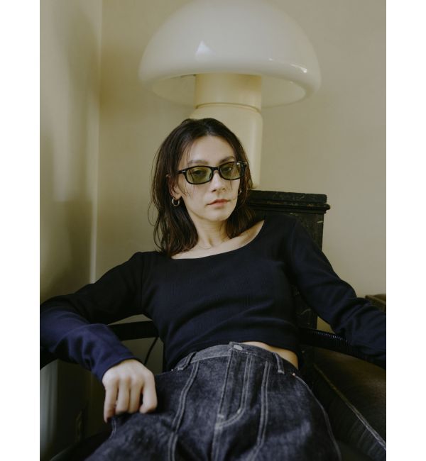 Ungrid「スクエアネックショートロングスリーブTee」|Tシャツ・カットソー|