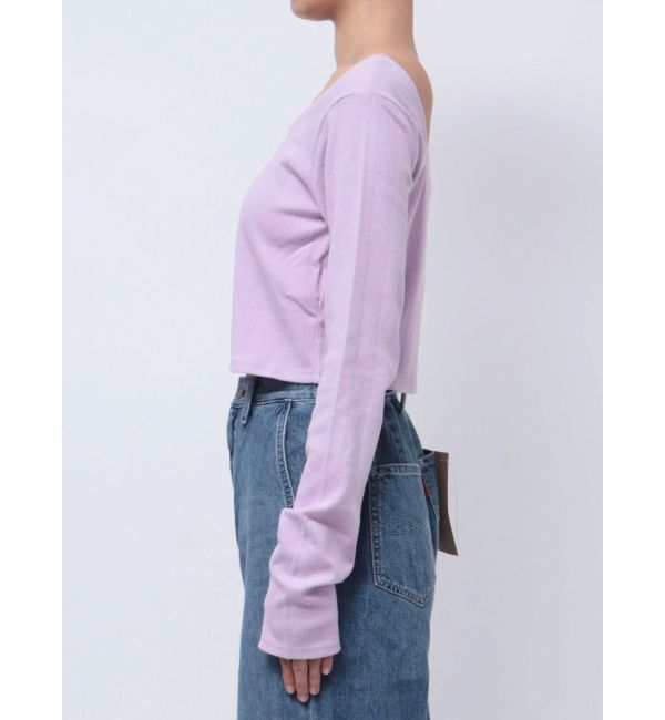 Ungrid「スクエアネックショートロングスリーブTee」|Tシャツ・カットソー|