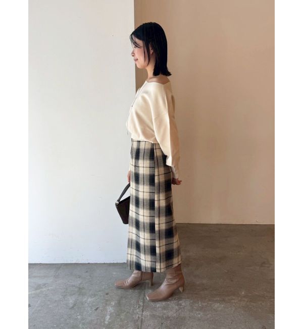 LAGUNAMOON「ロービングチェックナロースカート」|スカート|