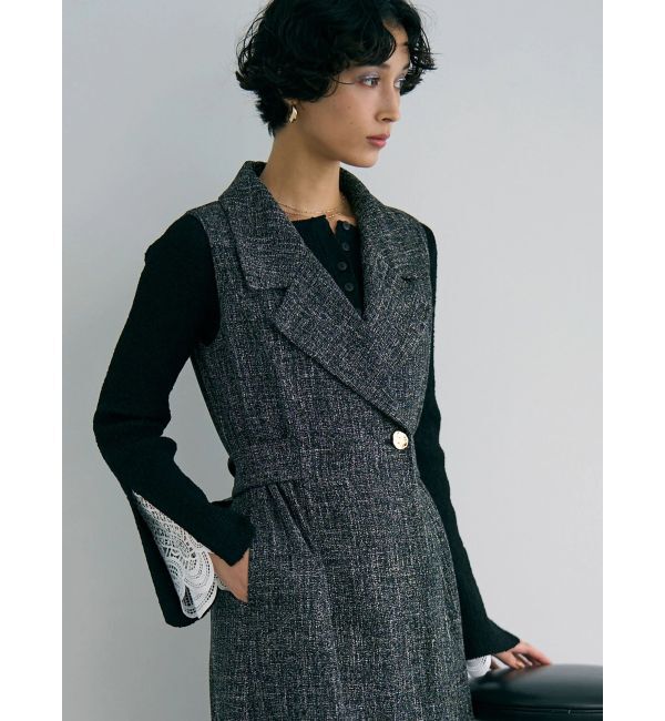 LAGUNAMOON「レーススリーブニットプルオーバー」|ニット・セーター|