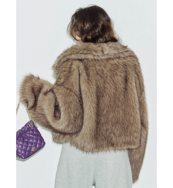 EVRIS「フェイクファーショートブルゾン」|ブルゾン・スタジャン|