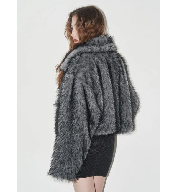 EVRIS「フェイクファーショートブルゾン」|ブルゾン・スタジャン|