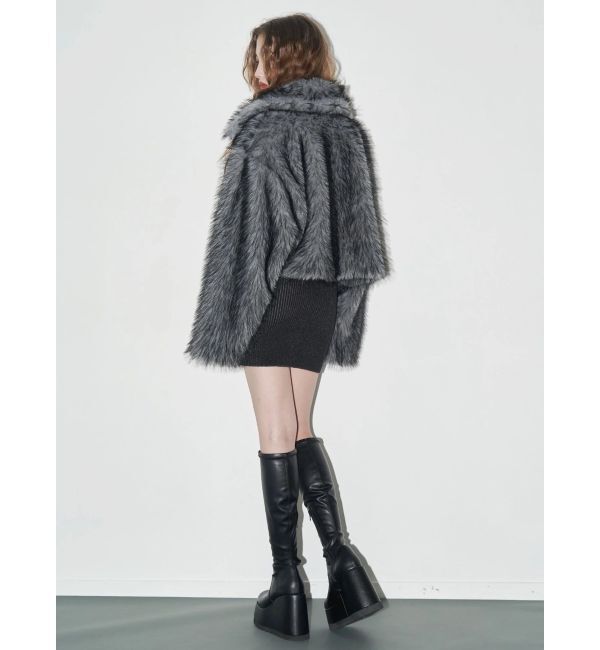 EVRIS「フェイクファーショートブルゾン」|ブルゾン・スタジャン|