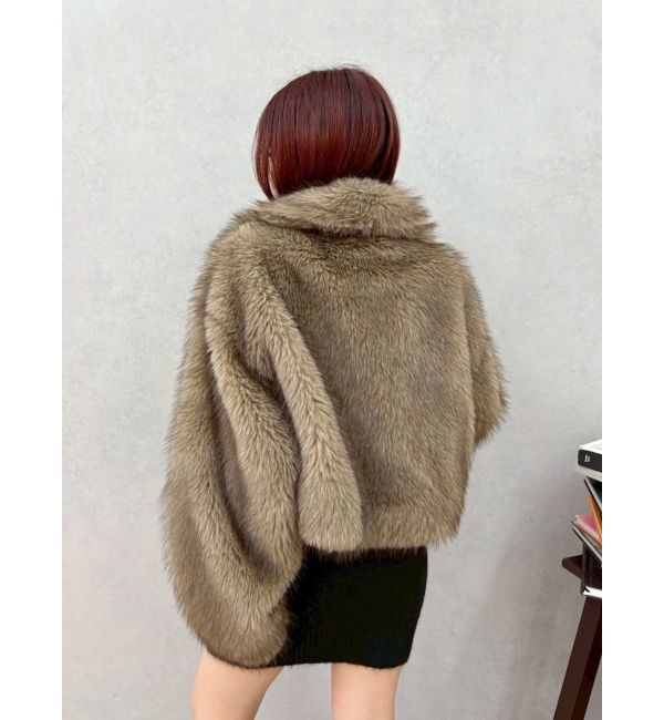 EVRIS「フェイクファーショートブルゾン」|ブルゾン・スタジャン|