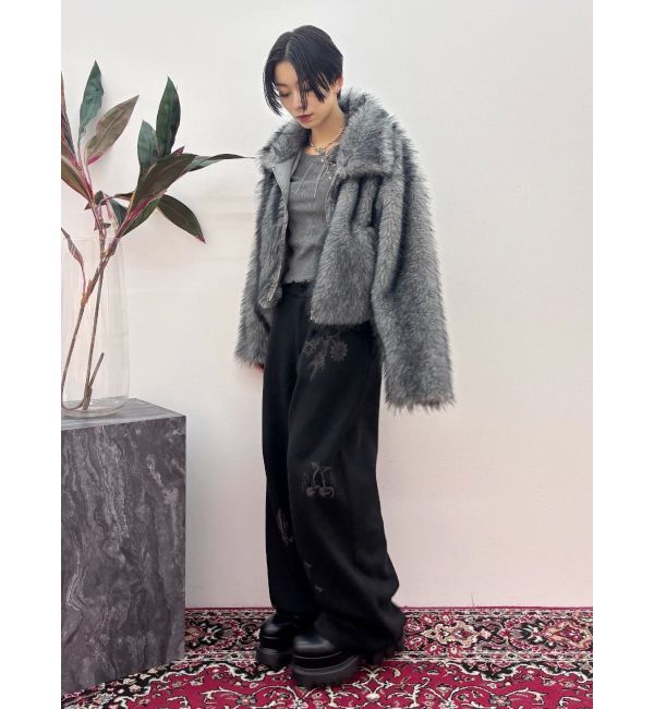 EVRIS「フェイクファーショートブルゾン」|ブルゾン・スタジャン|