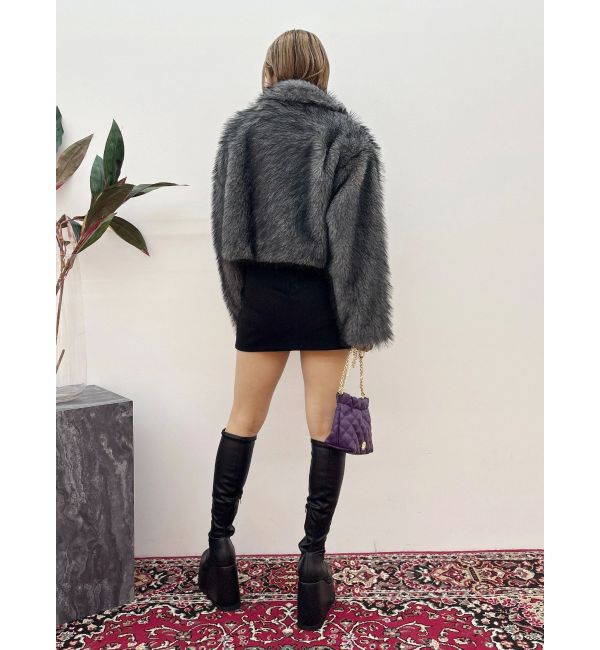 EVRIS「フェイクファーショートブルゾン」|ブルゾン・スタジャン|