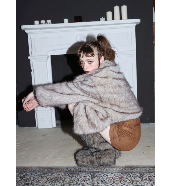 EVRIS「フェイクファーショートブルゾン」|ブルゾン・スタジャン|