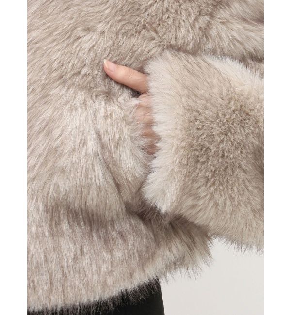 EVRIS「フェイクファーショートブルゾン」|ブルゾン・スタジャン|