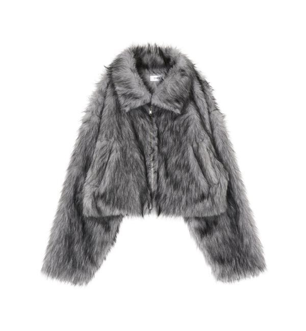 EVRIS「フェイクファーショートブルゾン」|ブルゾン・スタジャン|