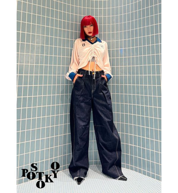 jouetie「【Something &times;PosTokyo】PANEL BALLON WIDE DENIM」|デニム|
