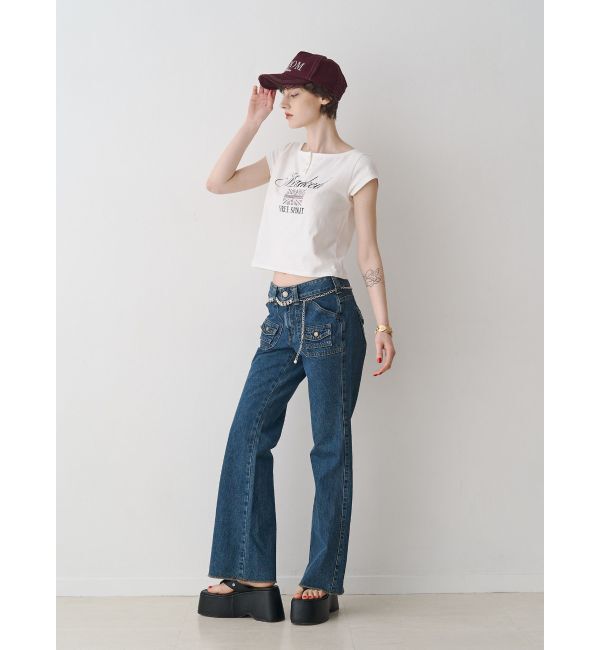jouetie「【SOMETHING&times;PosTokyo】BUSH FLARE DENIM」|デニム|
