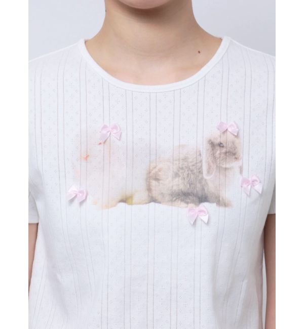 merry jenny「ラビットribbon Tシャツ」|Tシャツ・カットソー|