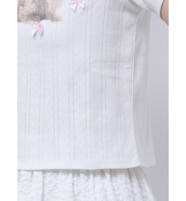 merry jenny「ラビットribbon Tシャツ」|Tシャツ・カットソー|