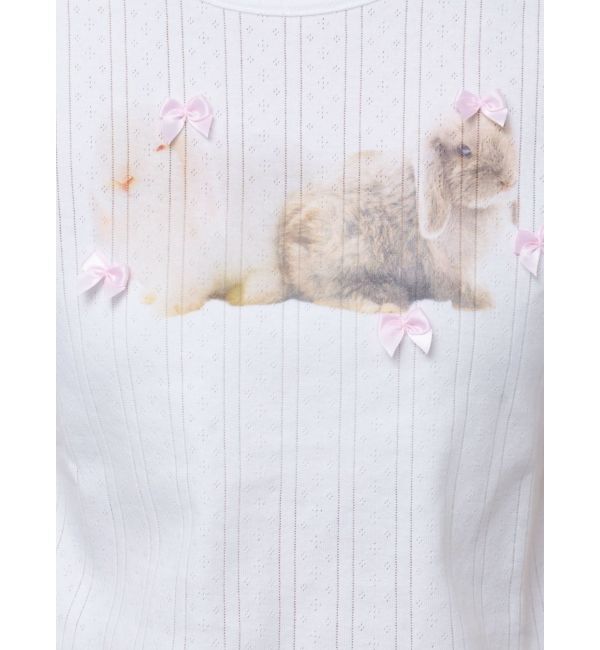 merry jenny「ラビットribbon Tシャツ」|Tシャツ・カットソー|