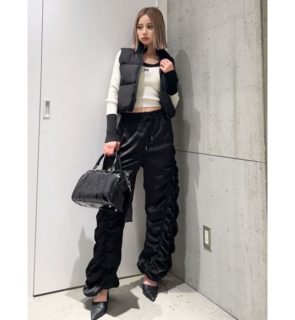 GYDA「サテンギャザーワイドパンツ」|その他|