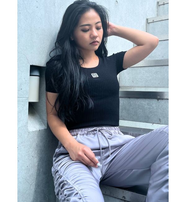 GYDA「サテンギャザーワイドパンツ」|その他|