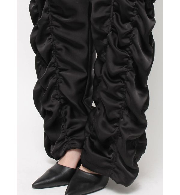 GYDA「サテンギャザーワイドパンツ」|その他|