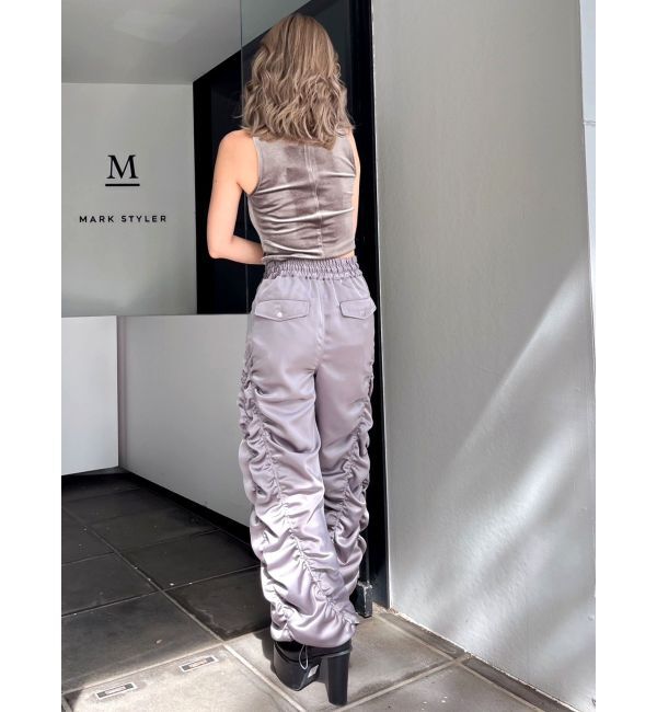 GYDA「サテンギャザーワイドパンツ」|その他|