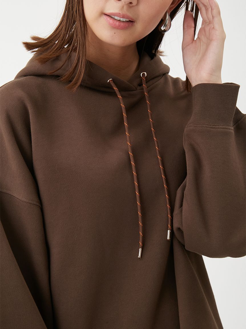 Mila Owen「フォルムスリーブ裏起毛フーディー」|パーカー|