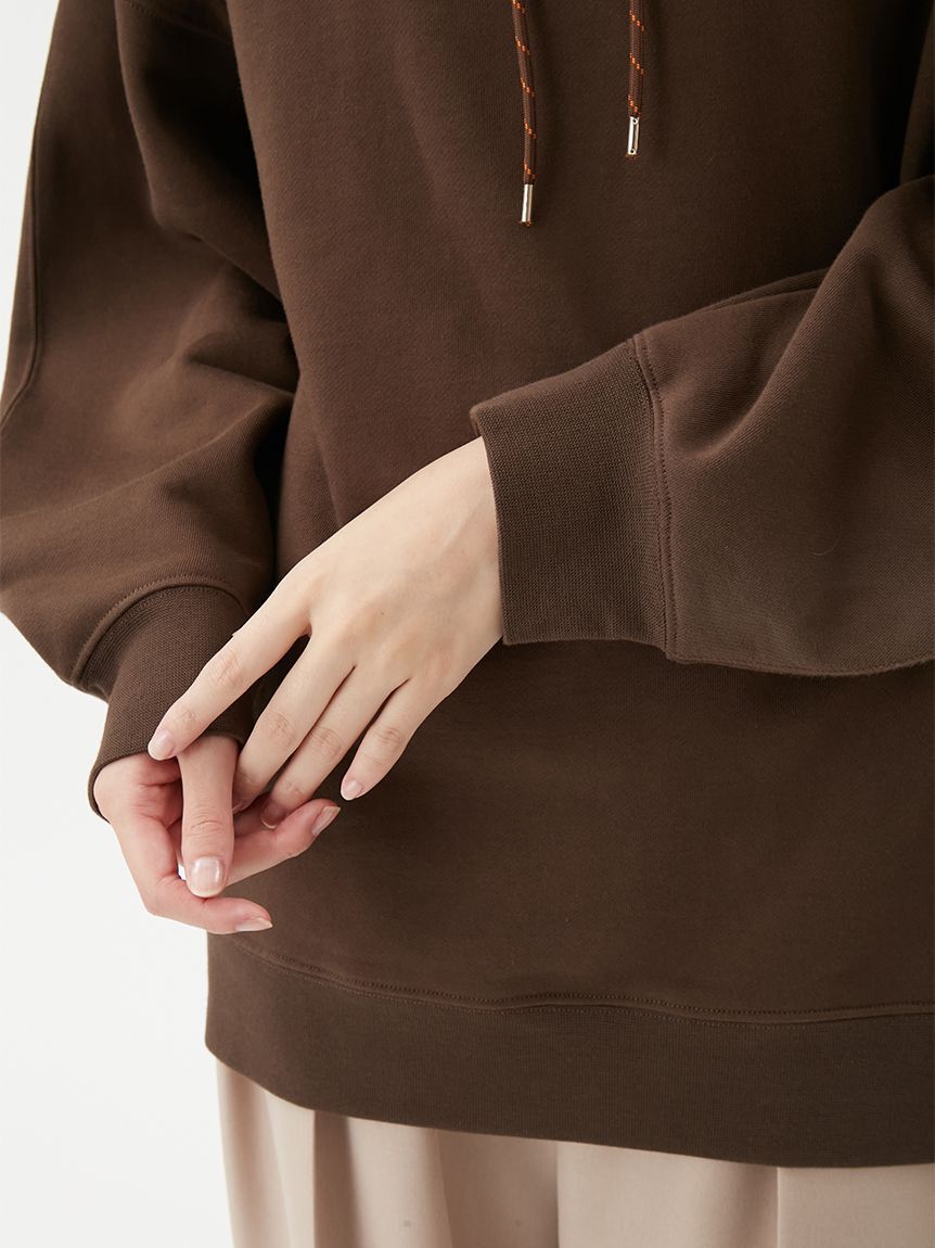 Mila Owen「フォルムスリーブ裏起毛フーディー」|パーカー|