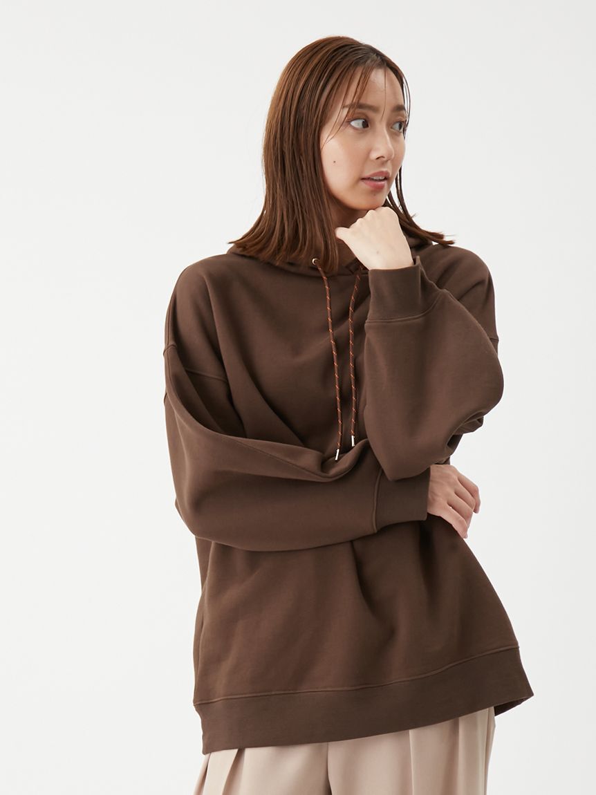 Mila Owen「フォルムスリーブ裏起毛フーディー」|パーカー|BRW